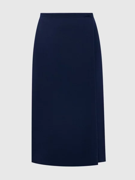 Спідниця на запах з вовни та шовку Christian Dior синя