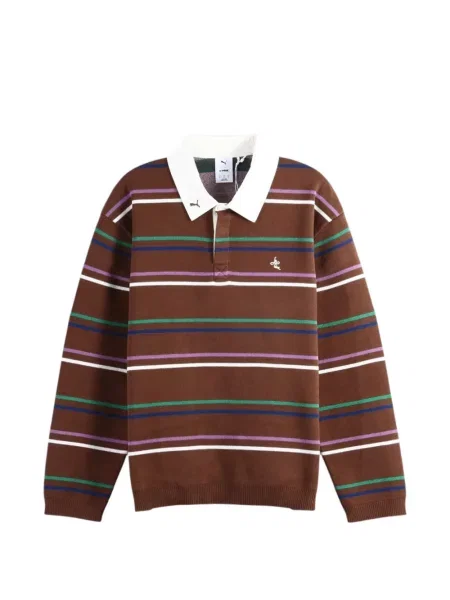 Lung tricou polo Puma maro