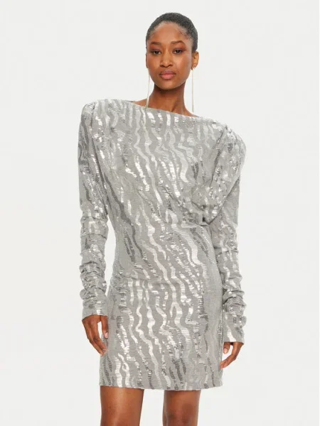 ROTATE Rochie cocktail argintiu