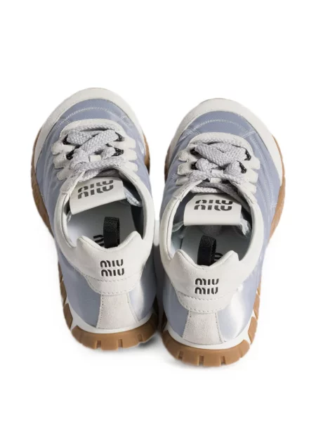 Szarvasbőr sneaker Miu Miu szürke