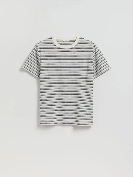 Reserved Tricou comfort fit în dungi bleumarin