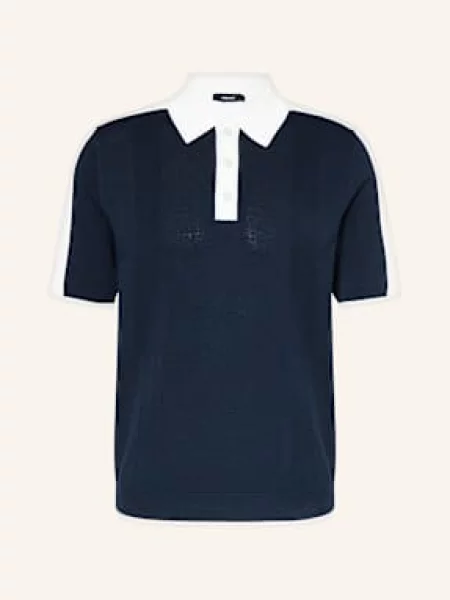 Reiss Úpletová Polokošile Pentel tmavě modrá bílá