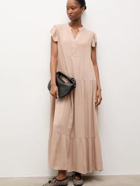 Answear.LAB rochie din amestec de in bej