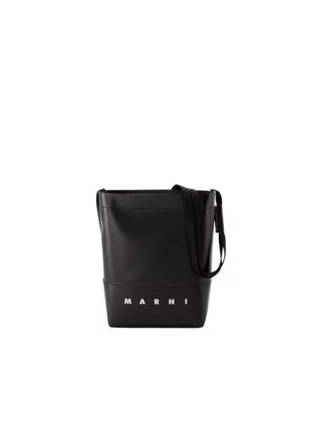 Torebka crossbody Marni płócienna czarna