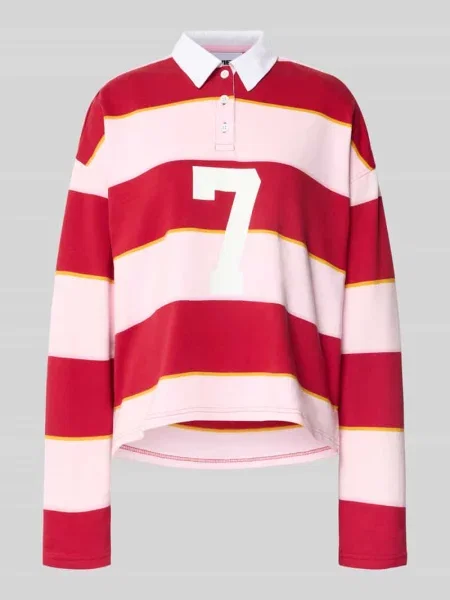 Bluza z wykładanym kołnierzem i listwą guzikową Review