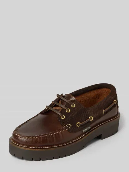 Loafersy z naturalnej skóry model Darras Boat Shoe' Barbour