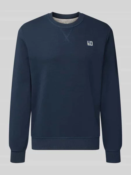 Bluza dresowa o regularnym kroju z mieszanki bawełny S.oliver Red Label granatowa