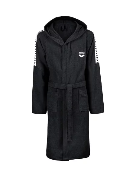 ARENA Športen kopalni plašč TEAM STRIPE črna bela