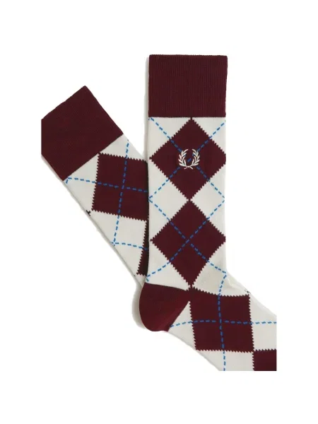 Șosete Fred Perry cu model argyle din jacard
