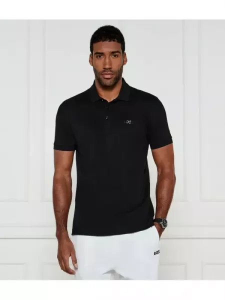 BOSS GREEN Polo Paddy Mirror | stretch negru