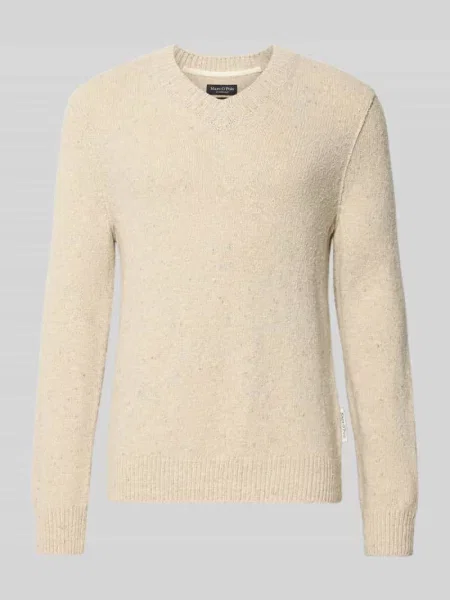 Sweter o kroju regular fit z dzianiny z mieszanki wełny Marc O'polo biały