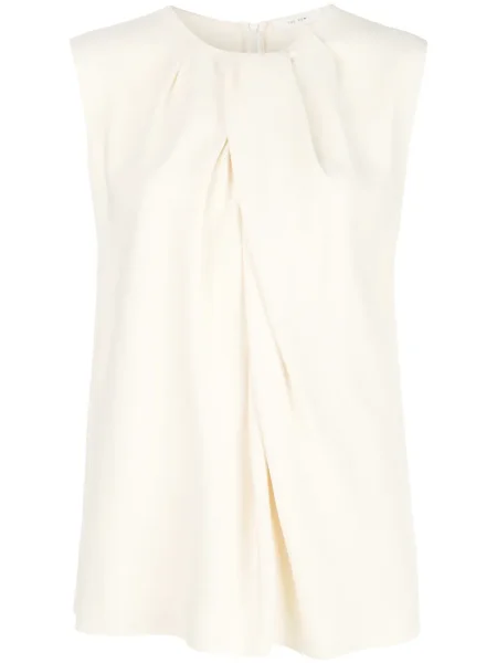 Bluză The Row fără mâneci alb