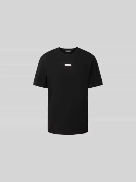 T-shirt o kroju regular fit z czystej bawełny Dsquared2 czarna
