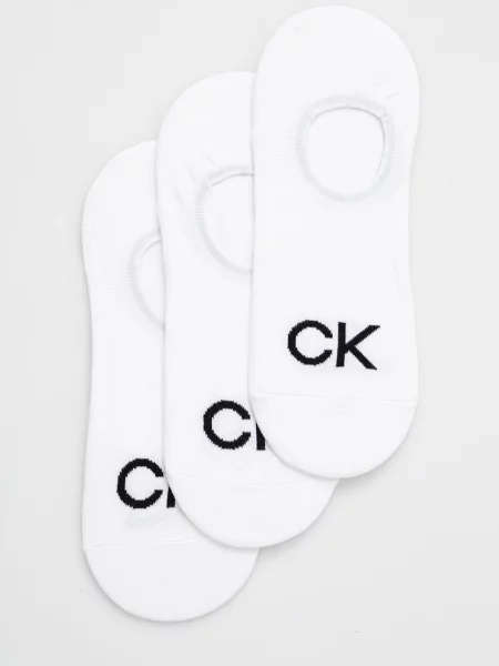 Чорапи Calvin Klein 3 чифта мъжки бяло