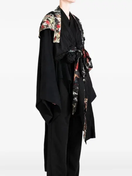Geacă Yohji Yamamoto cu imagine drapată negru