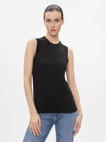 Копринен елек Tommy Hilfiger черно