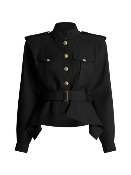 Cu centură geacă Balmain negru