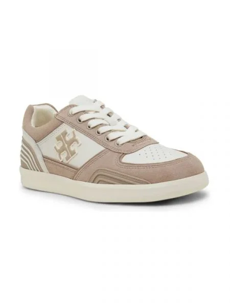 TORY BURCH De piele sneakers CLOVER COURT alb