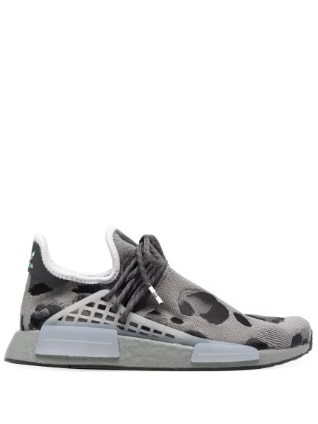 Sneakerși Adidas Primeknit cu imagine cu imprimeu animal print gri