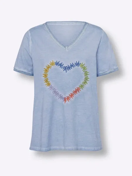 Heine Tricou / deschis / verde / mov liliachiu albastru
