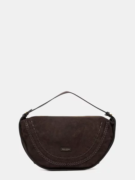Marc O'Polo geantă shopper pentru femei. din piele întoarsă maro