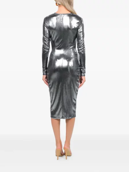 Rochie maxi Roserry până la genunchi de costum argintiu