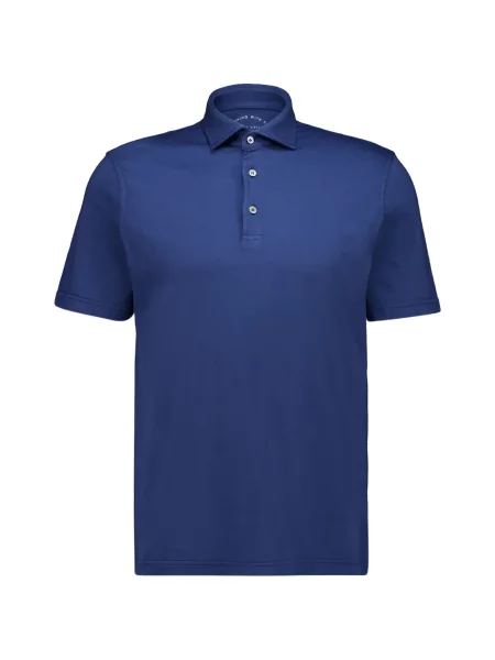 Scurt tricou polo Fedeli tricotate albastru