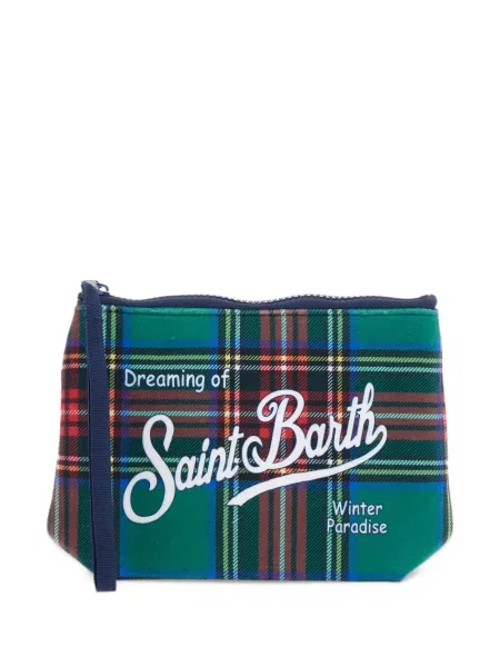Καρό clutch Mc2 Saint Barth με σχέδιο πράσινο