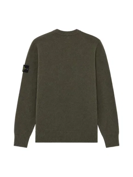 Sweter Stone Island wełniany z kamieniami zielony
