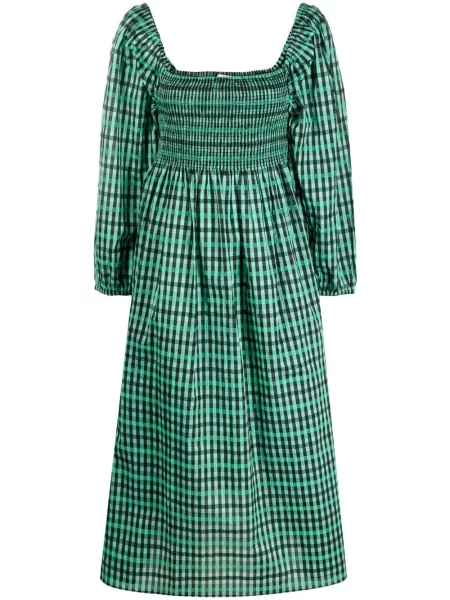 Sukienka w kratę Baum Und Pferdgarten w kratę zielona