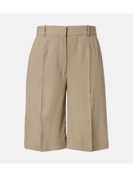 Bermudy Toteme z wysoką talią beżowe