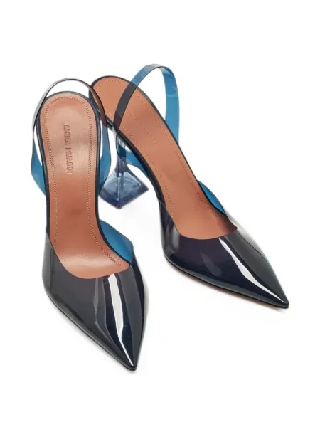 Pantofi cu toc Amina Muaddi slingback albastru