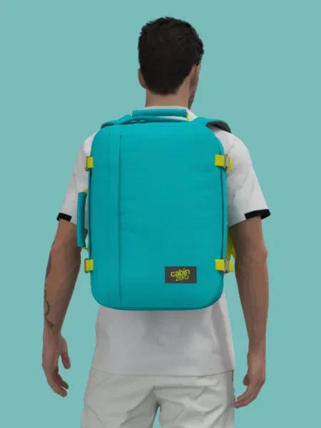CabinZero Classic 36 l aqua lagúna túra hátizsák. Méret: 36 l kék