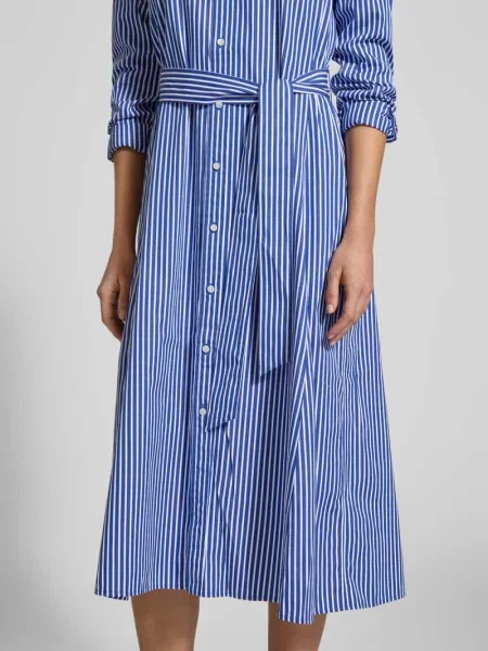 Sukienka koszulowa Polo Ralph Lauren biznesowa w paski niebieska