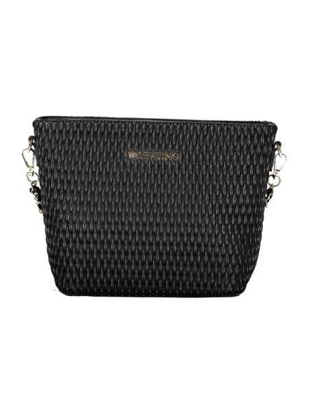 Lniana torebka crossbody Valentino By Mario Valentino pikowana czarna