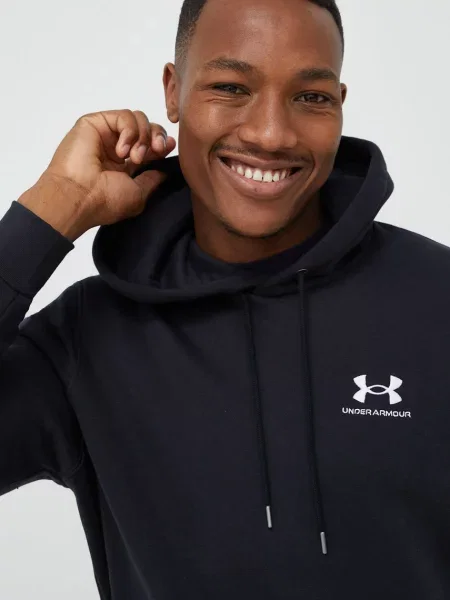 Dukserica Under Armour za muškarce s kapuljačom aplikacijom crna
