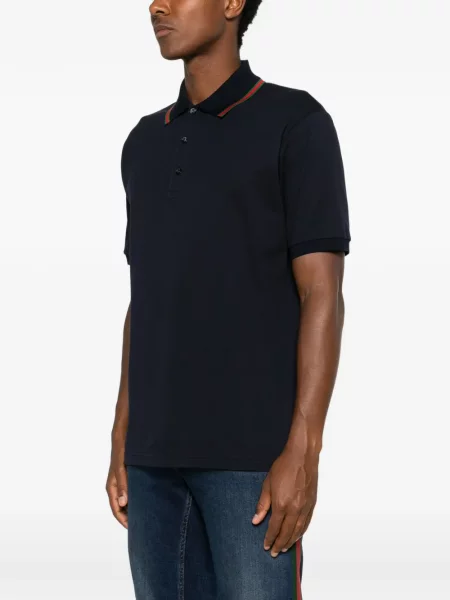 Tricou polo Gucci cu dungi albastru