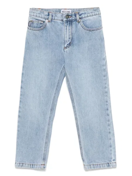 Jeansy dziecięce Moschino niebieskie
