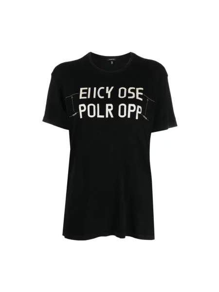 Koszulka R13 z krótkim rękawem casual czarna