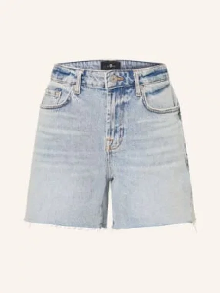 7 For All Mankind Szorty Jeansowe Monroe blau niebieskie