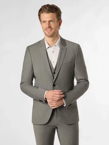 HUGO kurtka modułowa Mężczyźni Super Slim Fit Sztuczne włókno jednolity 50 zielony