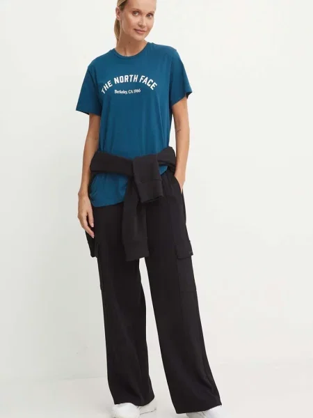 Kratka majica The North Face Tee Varsity Graphic turkizna