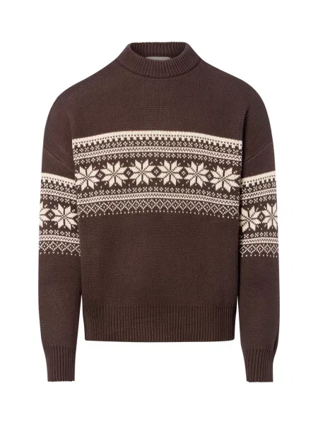 Prohibited sweter z dzianiny Mężczyźni S brązowy