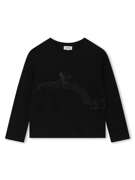 Koszulka dziecięca Lanvin Enfant czarna