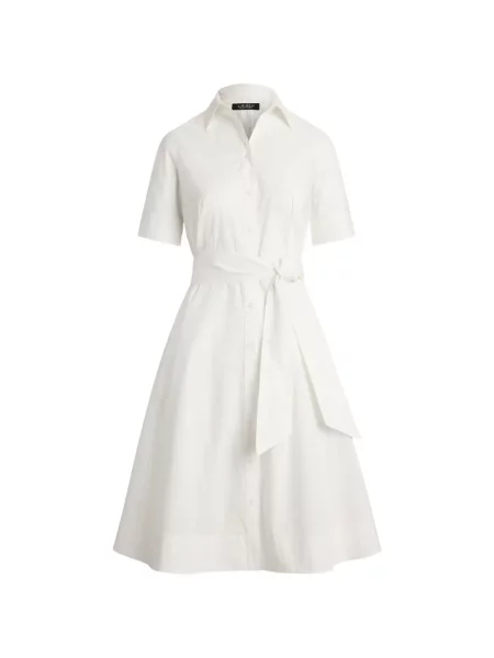 Scurt cu centură rochie midi Lauren Ralph Lauren alb