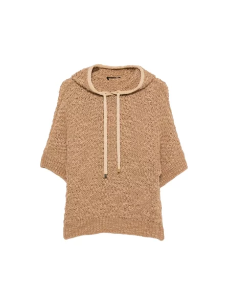Bluza z kapturem Fabiana Filippi z kapturem brązowa