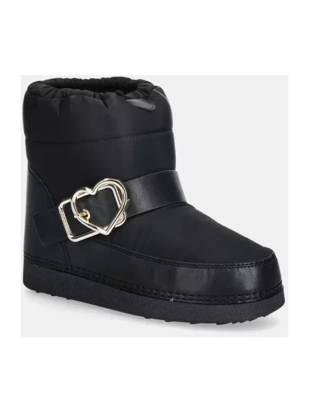 Botki Love Moschino skórzane czarne