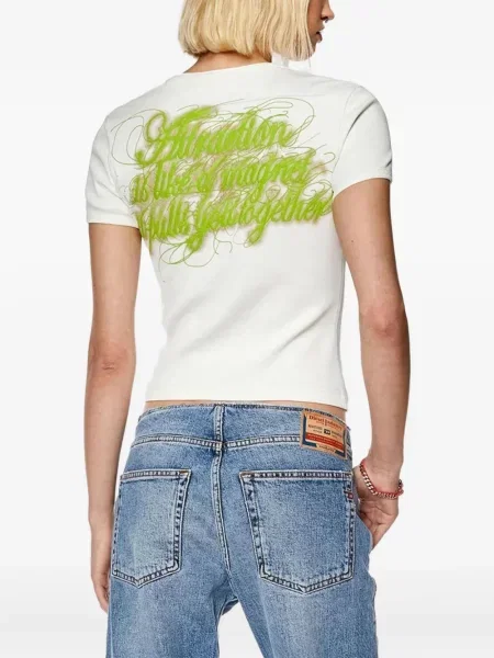 Tricou Diesel lung alb