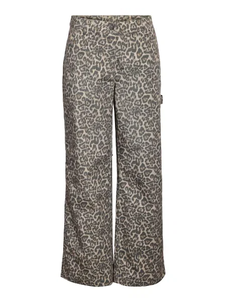 Noisy May Pantaloni din Jill Straight Fit bej