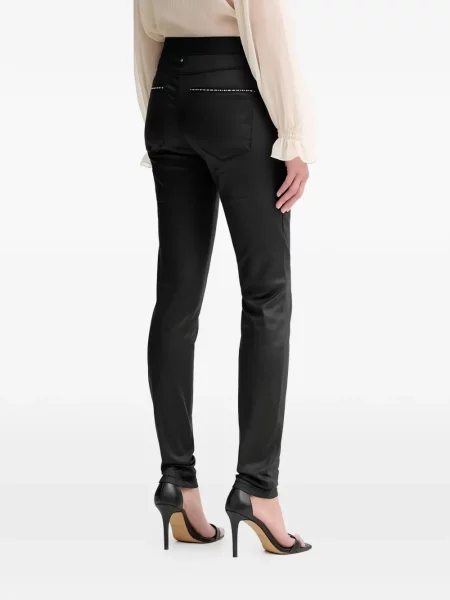 Spodnie z wysokim stanem Morgan z wysoką talią z ćwiekami czarne